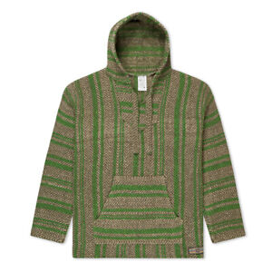 Baja Hoodie | Drug Rug | Mexican Poncho with Soft Inner Lining - Olive Green