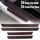 4PCS-Black Rubber Door Scuff Sill Cover Panel Step Protector For Car Accessories (For: 2015 Kia Soul)