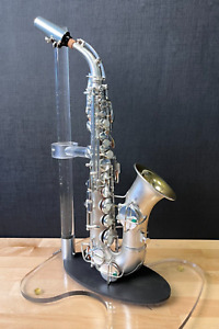 STUNNING CG Conn Silver Plated Curved Soprano Sax