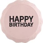 Cake Stand, Mini, Pink- Happy Birthday, Retro, 12 inches