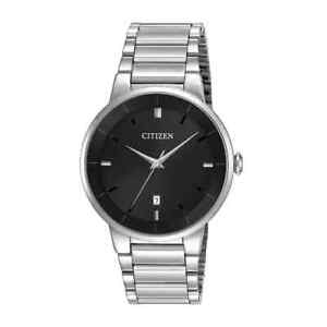 Citizen Men's Corso Quartz Black Dial Stainless Steel Watch - BI5010-59E NEW