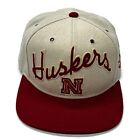 Adidas Nebraska Huskers Stapback Hat Cap White Red Adjustable Trefoil