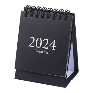 2024 Desk Calendar Flipping Standing Small Desktop Calendar Planner Portable
