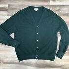 Vintage Izod Cardigan Sweater Mens XL Green Grandpa Golf