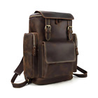 Handmade Vintage Men Large Leather Backpack, Travel Backpack