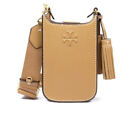 Tory Burch Thea Cellphone Crossbody Handbag Tiramisu Pebbled Leather 146464 0623