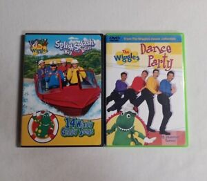 2x Lot The Wiggles DVD's Dance Party & Splish Splash Big Red Boat - Tested ✔️ VG