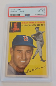 1954 Topps #250 Ted Williams HOF PSA 4 VG/EX Best Looking PSA 4 Out There