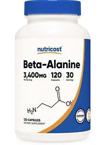 Nutricost Beta-Alanine Capsules 3400mg, 120 Capsules (30 Servings)