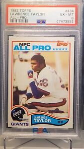 1982 Topps Lawrence Taylor  #434 RC Rookie PSA 6 EX-MT GIANTS ALL PRO HOF!!