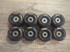 Mvp Indoor-Outdoor Skating Wheels - Wheel Replacement for Skates Black and Gold