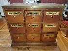 Nine (9) Drawer Countertop Apothecary Chest/Cabinet