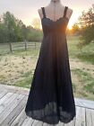 Olga Vintage Night Gown Lingerie Black Lace Sleeping Pretty #9200 Size 32