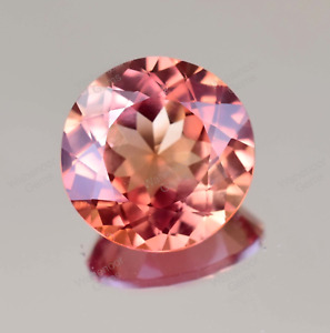 FLAWLESS Natural Padparadscha Sapphire 20.00 Ct Round Certified Loose Gemstone