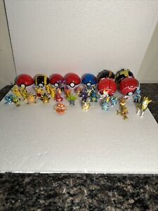 Tomy Pokémon Mini Figure Lot Nintendo W/ Vintage Figures 26 W/ 9 Pokemon Ball’s