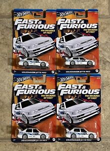 🔥Hot Wheels Fast and Furious HW Decades Of Fast Volkswagen Jetta Mk3 - LOT OF 4
