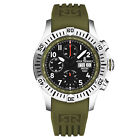 Revue Thommen Mens Air speed Black Dial Green Strap Automatic Watch 16071.6734