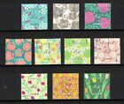 JAPAN 2022 FLOWERS IN DAILY LIFE S2 FLOWERS DESIGN PATTERNS 84 YEN 10 STAMP USED