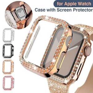 For Apple Watch Series SE 6 5 4 3 2 38 40 42 44mm Diamond Bling Protector Case