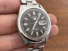 VINTAGE SEIKO  6119 - 8080 AUTOMATIC men's Wristwatch day/date GREY Dial RUNNING