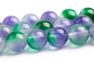 8MM Purple & Green Jade Beads Grade AAA Round Gemstone Loose Beads