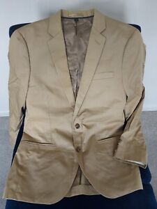 J. Crew LUDLOW Khaki 2-Button Blazer Jacket, Size 38R, Larusmiani Wool
