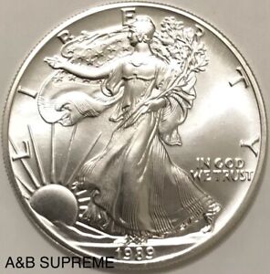 (1) 1986-2023 Silver Eagle 1 Troy Oz .999 Fine Silver Superb Gem Bu Uncirculated