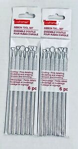 CraftSmart Ribbon Tool Set 6 pc. Clay Carving Tools Kit | 2 Pack Lot New Sealed!
