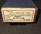All Nation Line 0 Scale  Fish belly Flat Car Kit 3614 2 Rail Nos a
