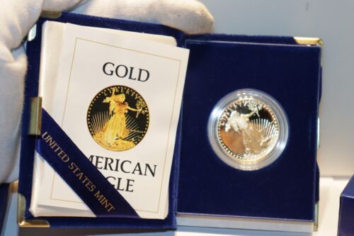 New Listing1986 W US Proof Gold  Eagle $50  1 oz Box/Papers
