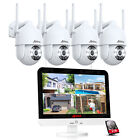 Wireless Home Security Camera System Outdoor With 12''Monitor 3MP PTZ 360° View