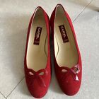 Carel Paris Red Suede And Patent Leather Mary Jane Shoes EU 38 Size 8 Worn Once