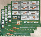 4 FULL  Sheets  SUBWAY NEW JUNE 13 COUPONS Expire 6/13/24
