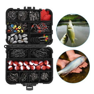 263 PCS Set Fishing Tackle Box Full Loaded Accessories Hooks Lures Baits Worms