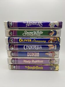 Lot of 7 Disney VHS Masterpiece Collection Including 30th Jungle Book!