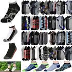 12 Pairs Men's Mixed Assorted Designs Color Ankle Low Cut Soft Stretchy Socks