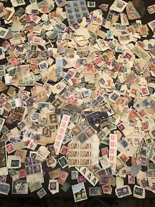 New ListingHUGE Vintage Stamp Collection Lot, HUNDREDS of Old Stamps USA and World 🌍