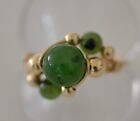 Handmade Wire Wrapped Jade Ring In 14k Gold Fill