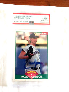 Randy Johnson rookie card 1989 PSA/DNA Mint 9 auto 10