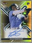 2022 TOPPS FINEST JULIO RODRIGUEZ GOLD REFRACTOR RC AUTO  #/50
