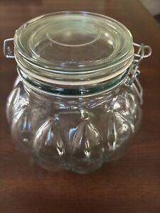 Hermetic Glass Jar Made In Italy Pumpkin Style
