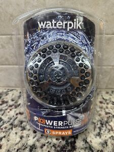 Waterpik Dual Power Pulse Shower Head 2X Massage Force 9 Sprays Easy Install NEW