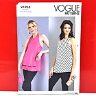 Vogue V1955 R11845 Pattern Misses Top Bias-Cut Layered Front Size 18-26 New