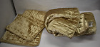 Hallmart Luxe 3 Piece Quilted Comforter Set Full/Queen Size Velvet Bedding Gold