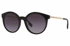Burberry B4296 3001/8G Sunglasses Women's Black/Grey Gradient Lenses Round 53mm