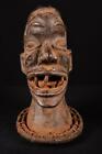 21794 African Old Ekoi Cushion Head Figure / Figure Nigeria