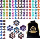 140Pcs Dnd Dungeons And Dragons Polyhedral Dice Set Lot Rpg Dice Accessories New