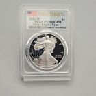 2021 W PROOF Silver American Eagle Type 1 PCGS PR70 DCAM First Strike Flag Label