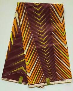 African Fabric/ Ankara - Brown, Orange, Yellow “Jarawa”, Per Yard or Wholesale