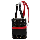 Auth Christian Louboutin  Shoulder Bag Black/Gold/Red/Silver leather w0164g
